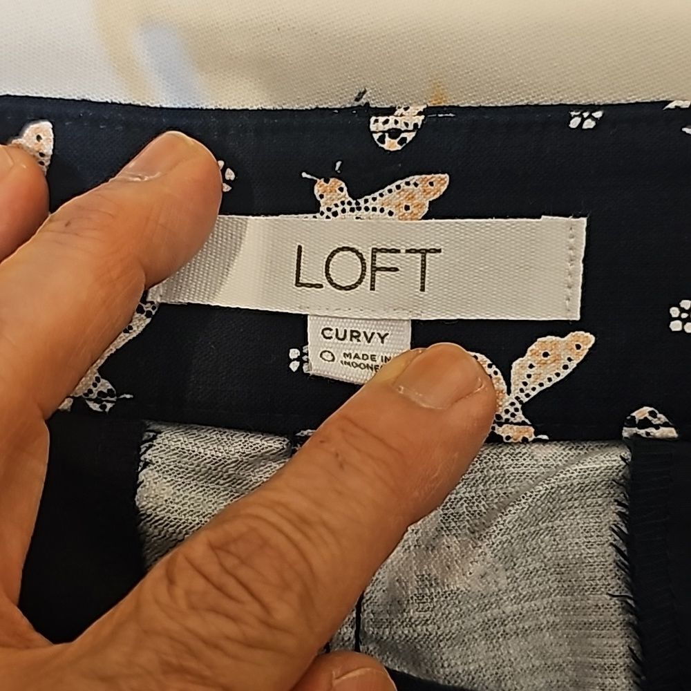 Loft Bee Print Shorts size 0 - Picture 4 of 6